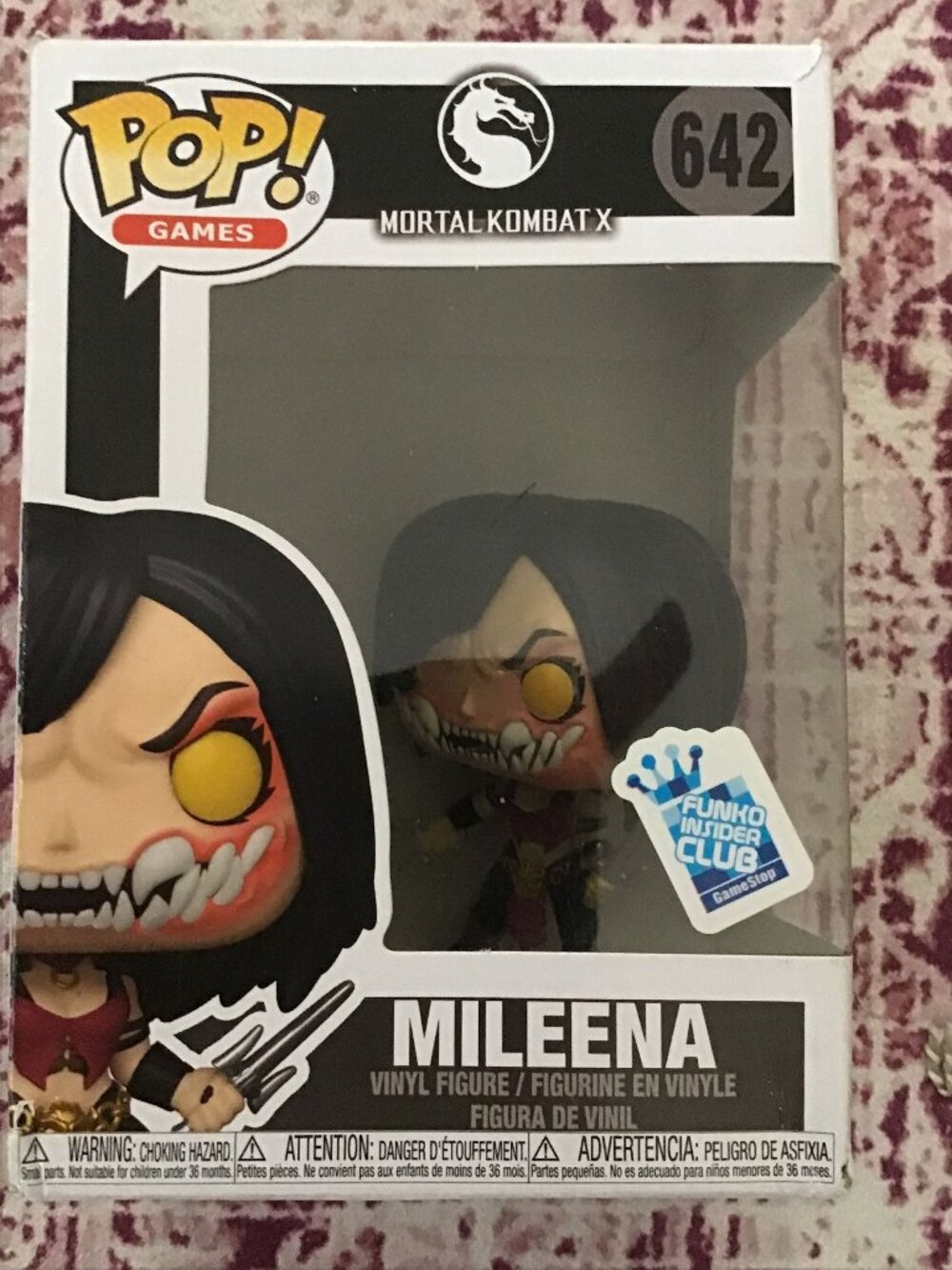 Funko Pop! Games Mortal Kombat X Mileena #642 Insider Club Exclusive No Plastic
